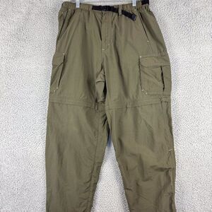 REI Convertible Pants Mens Large Green‎ Hiking Camping Fishing Gorpcore 32x31